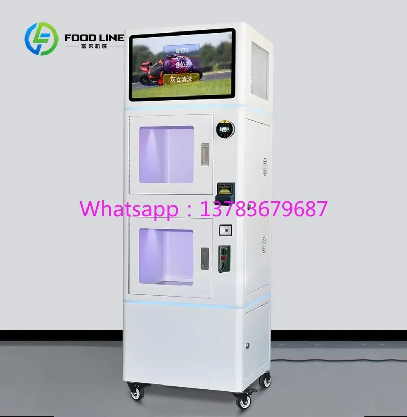 

Customized Double Motorbike Racing Helmet Cleaning Vending Machine with Fog Cleaning Liquid for Motorcycle and Safety Helmets