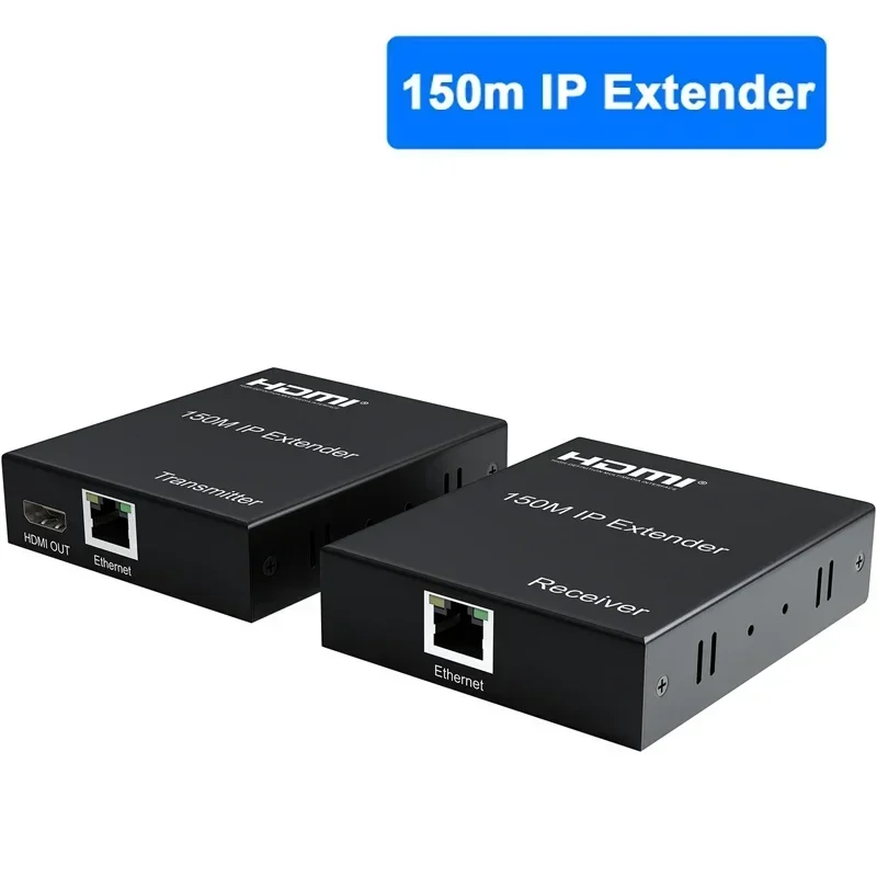 1080p 150m IP HDMI Extender HDMI RJ45 Ethernet Extender Video Transmitter Receiver Converter Over Cat5e Cat6 Cable One To Many