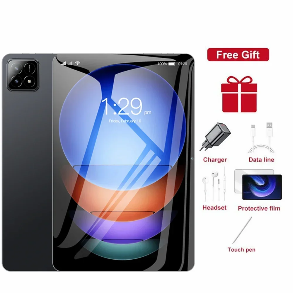 2025 Originele Pad 7S Pro Tablet PC Android 14 Tabletten 10.1inch Snapdragon 8 gen3 5G Dual SIM Tab 22GB + 2TB 20000mAh WiFi Google