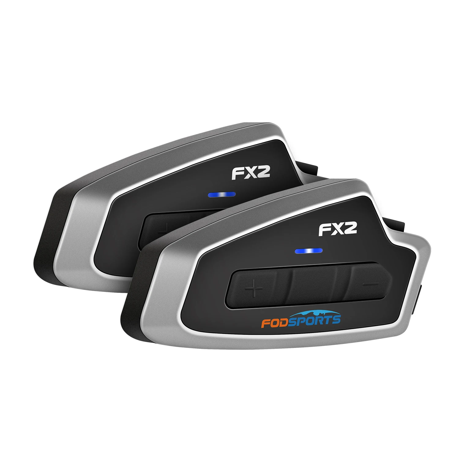 New2 Pieces Fodsports FX2 3riders Motorcycle Wireless Intercom System Intercom 1000 Meter Helmet Intercom Headset