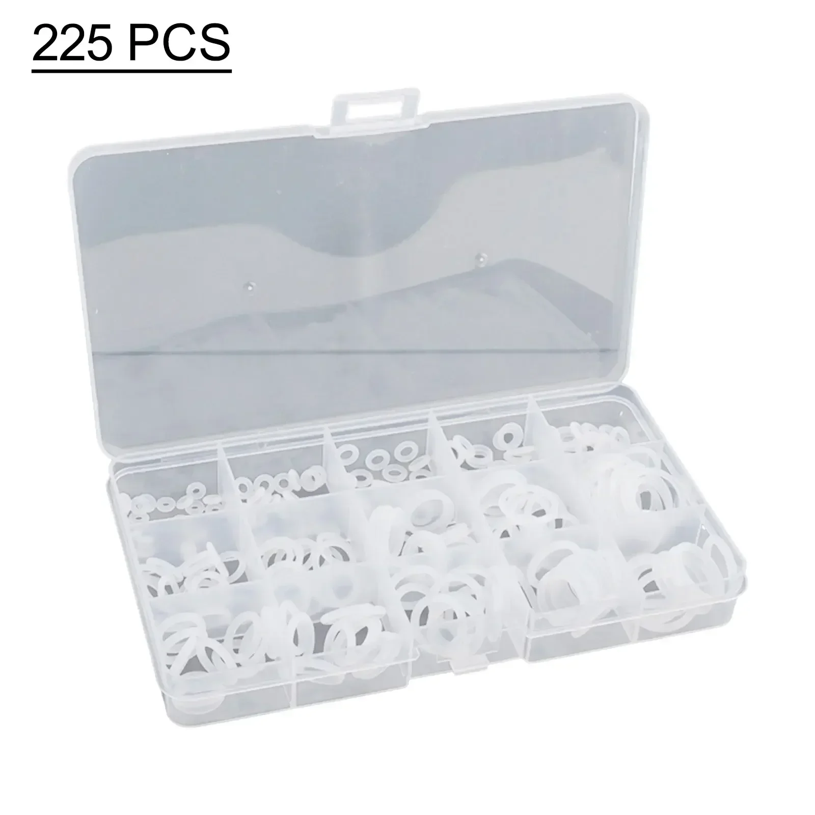 White Silicone Rubber ORing Assortment Kit Metric Sealing Gasket Set With 225pcs For Reliable Sealing Solutions