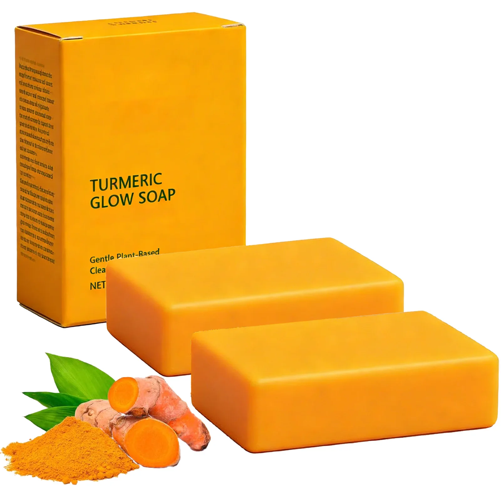 

Turmeric Kojic Acid Glow Soap Bar Dark Spot Acne Removal Brightening Face Body Soap Even Skin Tone Moisturizing & Deep Cleansing