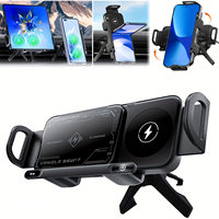 Foldable Phone Holder Car Wireless Charging Phone Mount Universal Phone Holder Intelligent Induction Electric Rotation Charger