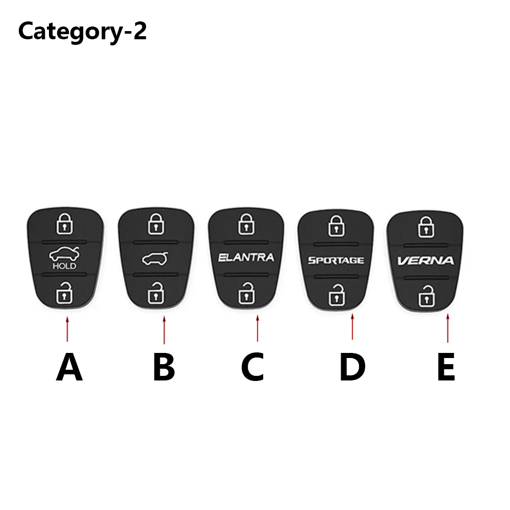 مفتاح السيارة أزرار مطاطية وسادة لشركة هيونداي/كيا بورتر فيرنا بونغو سولاريس أكسنت سبورتاج ريو مورنينج بيكانتو K2 K5 I20 Ceed Elantra #4