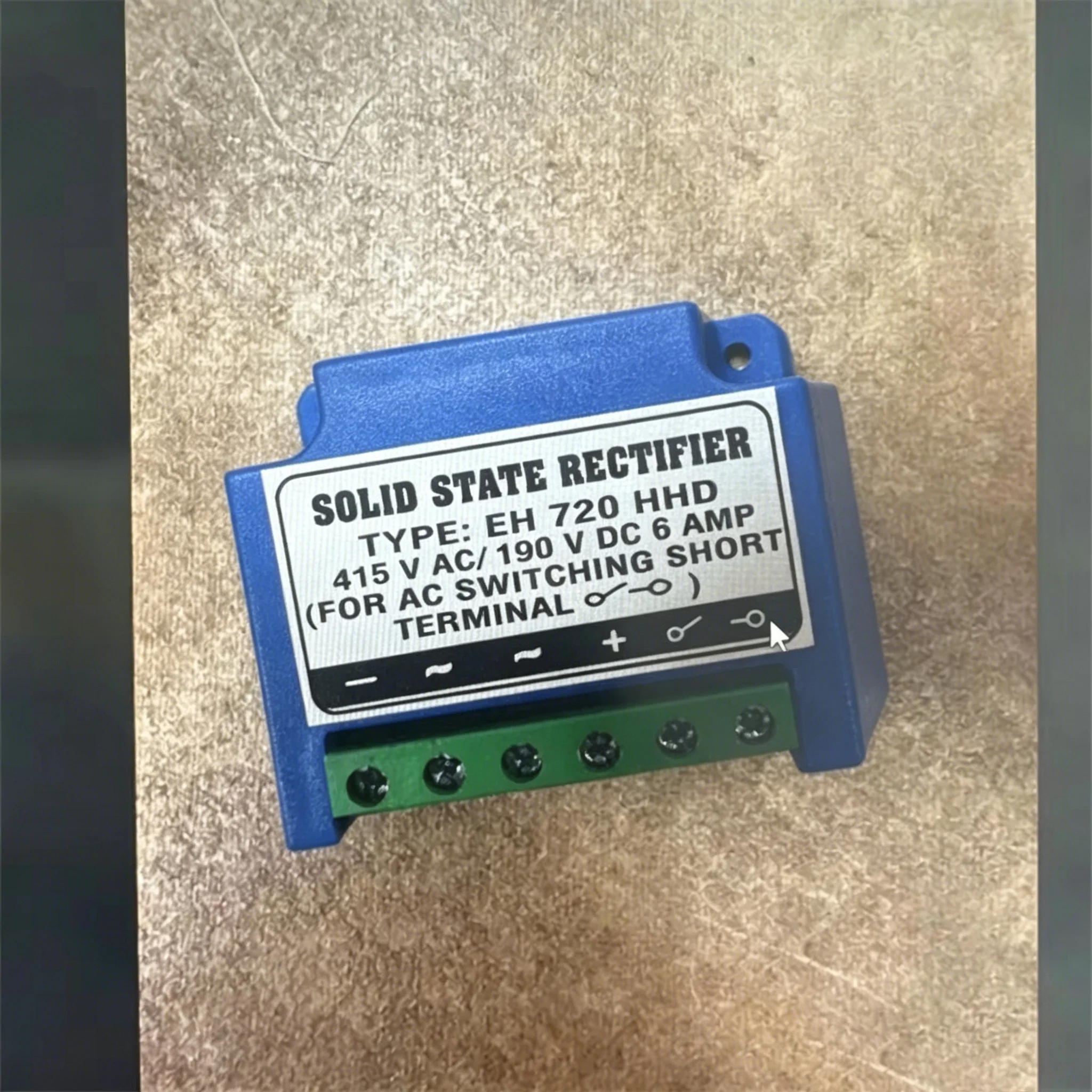 EH 720 HHD Solid State Brake Rectifier 415V AC to 190V DC 6 Amp for AC Motor DC Brake Crane Hoist Systems