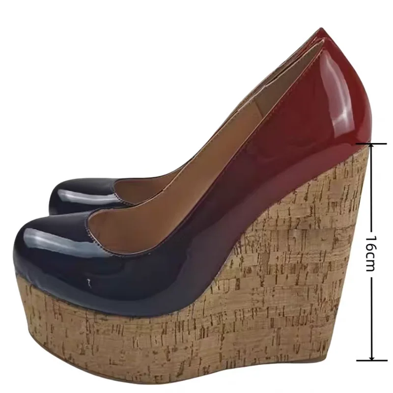 

Black Slip On Shallow Platform Pumps Wedge Heel Sexy Fashionable Cool Summer Casual Big Size Woman Shoes Zapatillas Mujer