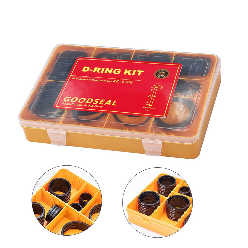 

4C4784 2701535 Nitrile 90 D-Ring Kit Leak-Proof Hydraulic Hose Fitting Seals for Excavator Machinery