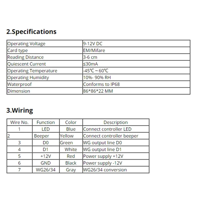 GFR5-Long Range RFID Reader 125KHz 13.56MHz IP68 Waterproof(R3MF 13.56Mhz)