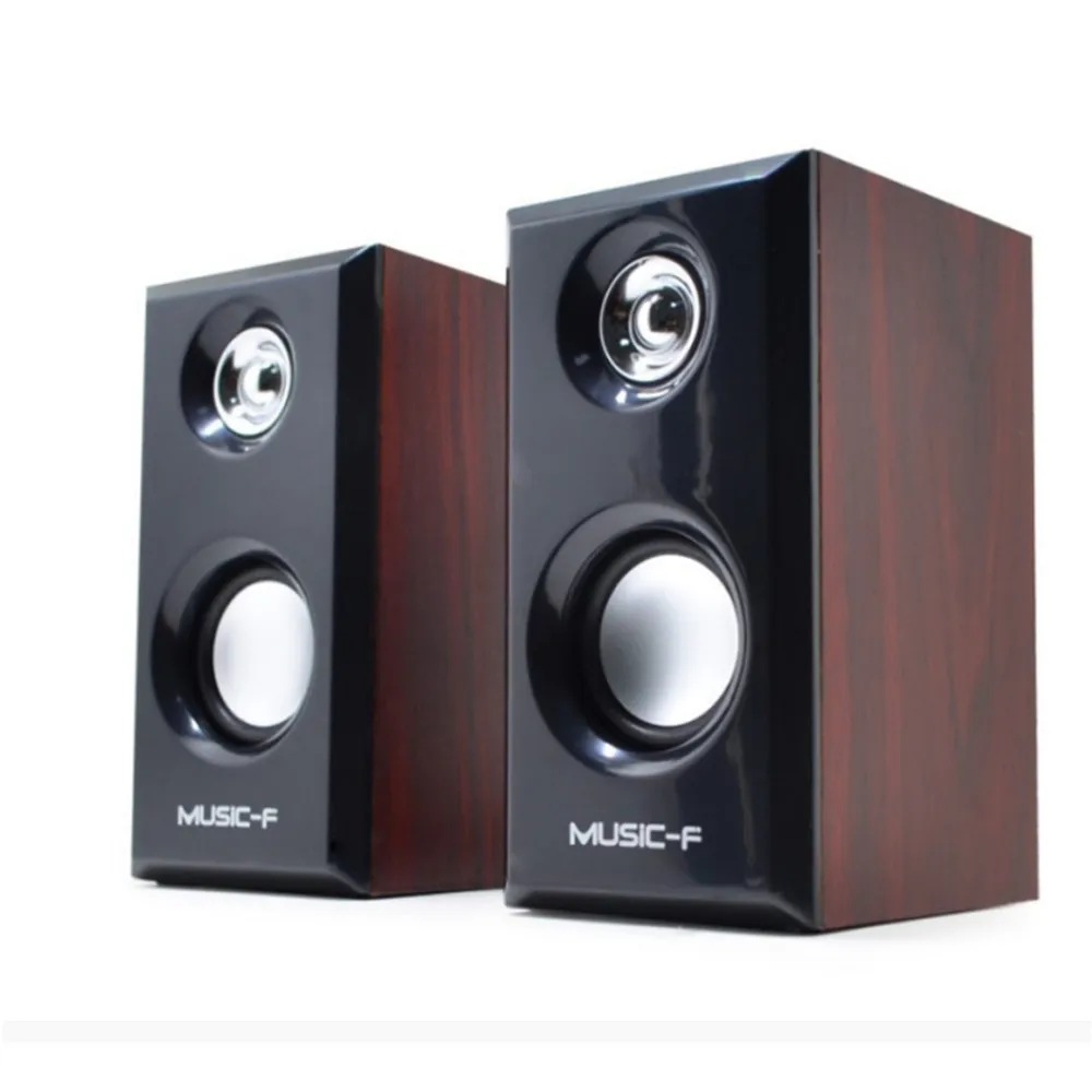 

New wooden small speakers USB2.0 mini stereo multimedia desktop laptop speakers perfect sound quality