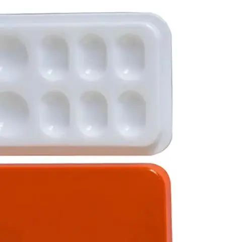 

1PCS 8 Slots Dental Shade Light Storage Mixing Box Dental Palette With Cover Dental Veneer Box Organizer Tool