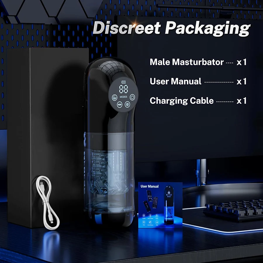 Automatic Thrusting Rotating Male Masturbator Licking Stroker Sucking Blowjob 100% Waterproof Pennis Pump Adult Sex Toys For Men - Image 6