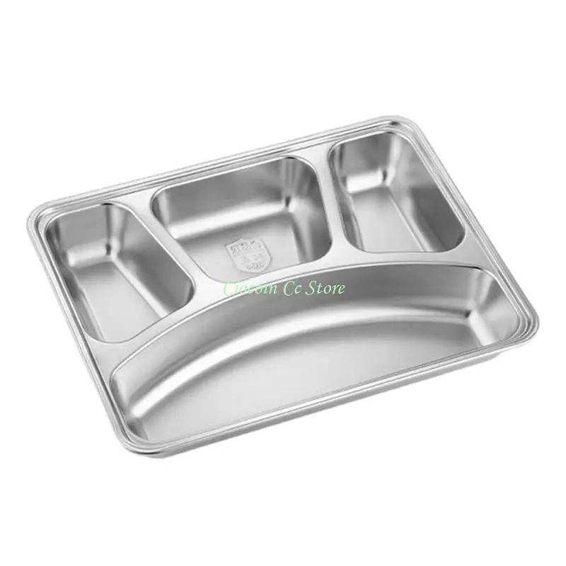 X90F Stainless Steel Divided Dish for Kids Storage Solution with Compartments