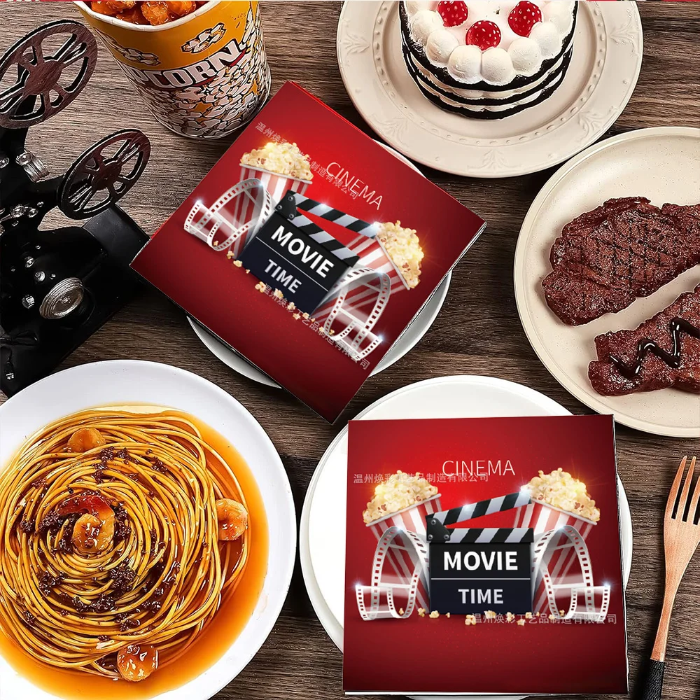 20/40/60/80/100 قطعة المناديل الليلية الفيلم ورقة مربعة الفيلم ليلة المناديل الحفلات المتاح المناديل الورقية زينة العشاء