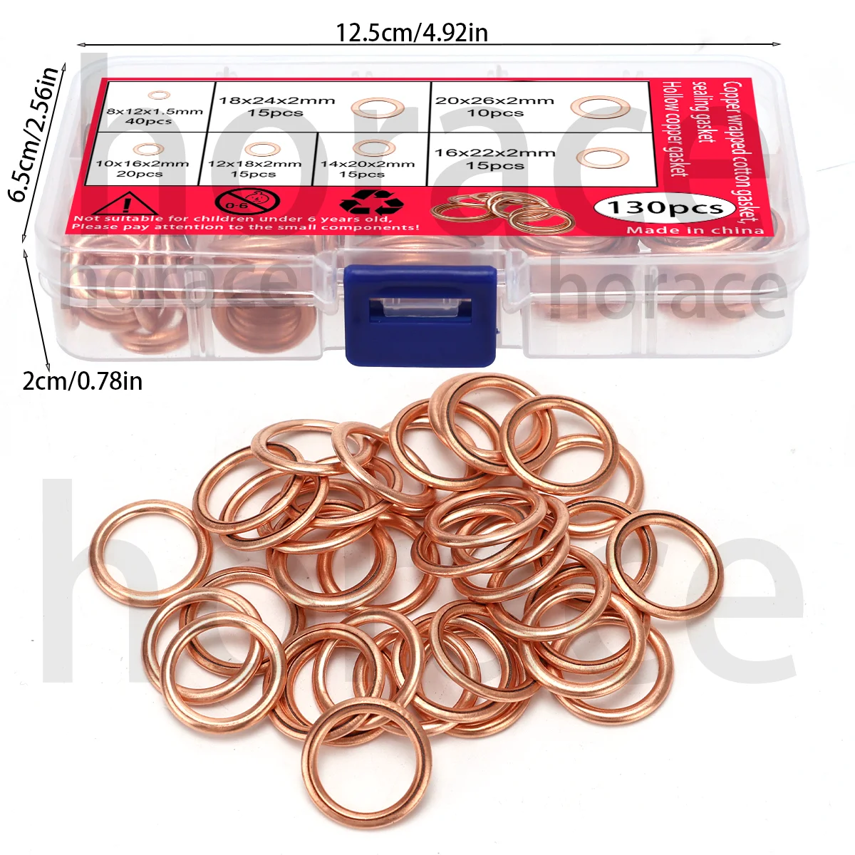 130 قطعة من غسالات القطن المرتفعة بالنحاس، وحشيات قطنية ملابس بالنحاس، وأختام الضغط، وغسالات القطن الملونة بالنحاس، ومسمار تصريف الزيت