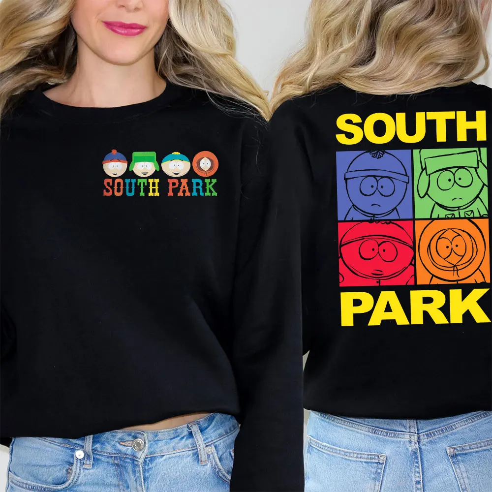 Cartoon S-South Park Anime Men Vintage Pullover Men Humor Women Kawaii Clothes Y2k Tops Funny Printed Drop Shoulder Hoodie