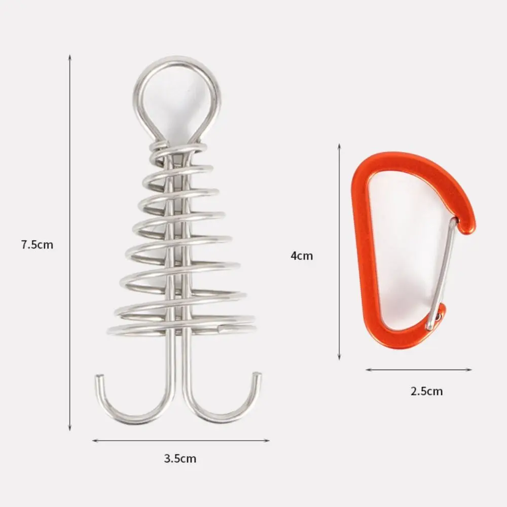 Portatile a forma di spirale Spring Deck Peg Hook Octopus Camping Rope Buckle Windproof Outdoor Gadgets Deck Stone Nails