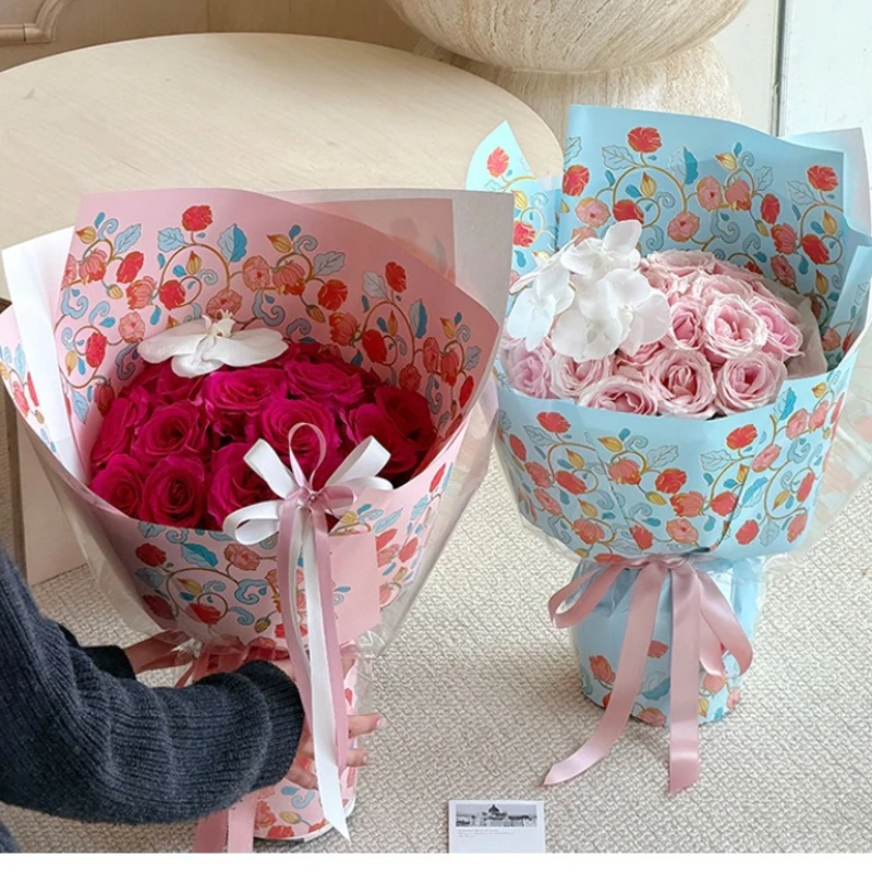 

Grape Blossom Packaging Paper DIY Valentine's Day Gift Bouquet Decoration Material Birthday Party Decoration Waterproof Wrapper
