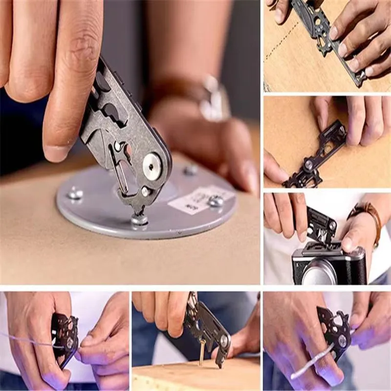 420 Grade Stainless Steel Compact Multitool Combination Tool 30 in 1 Mini Pocket Tool EDC Tool for Daily Outdoor Carrying