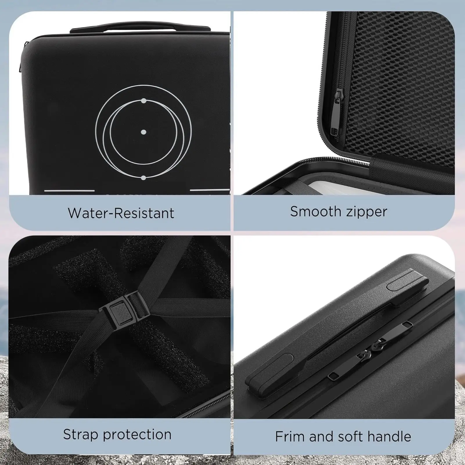 衛星トラベルケース衝撃吸収フォームインテリア防水ハードシェル衛星収納バッグ屋外キャンプ RV 旅行用