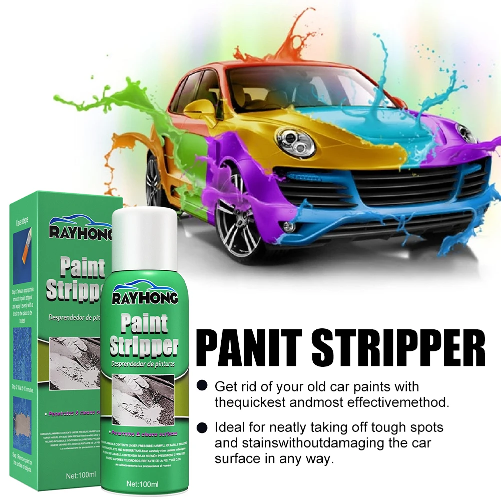 100ml Car Paint Remover Metal Surface Paint Stripper High Efficiency for Auto Wall Marine Paint Graffiti Correction with Brush