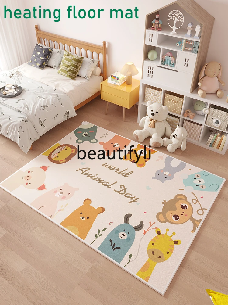 Graphene carbon crystal floor heating mat Cartoon electric heating floor mat Heating carpet geothermal mat