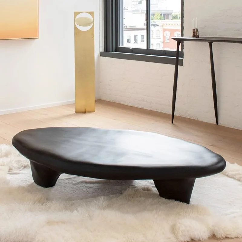 

Designer Luxury Coffee Tables Black Oval Modern Nordic Large Side Table Aesthetic Breakfast Mesa De Centro Living Room Furniture