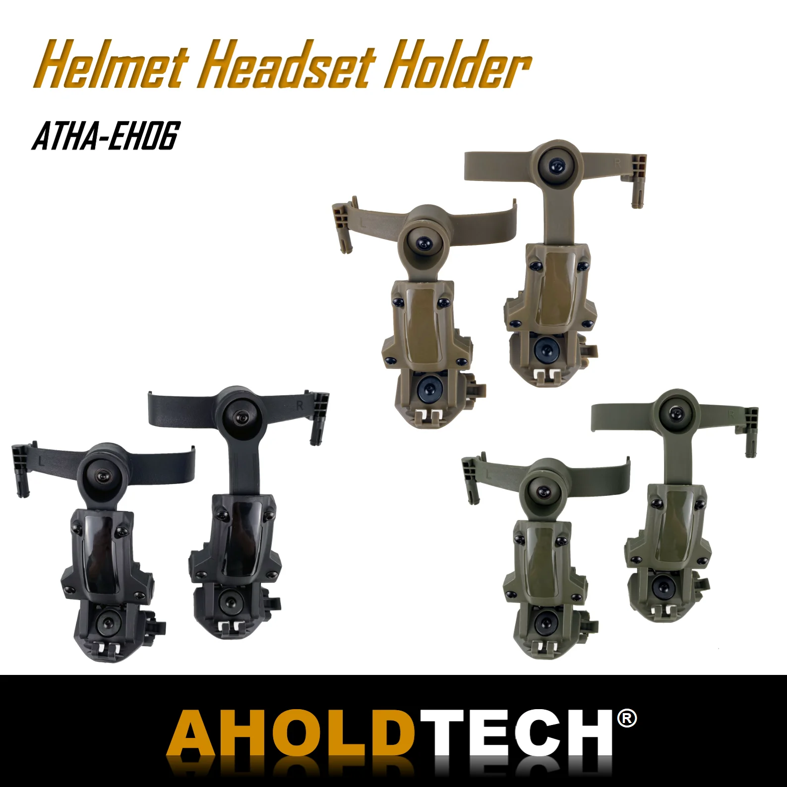 aholdtech tactical headphone titular rapido arc rail wendy m lok rail adapter suporte de headphone cinta para comtac esporte caca headset 01