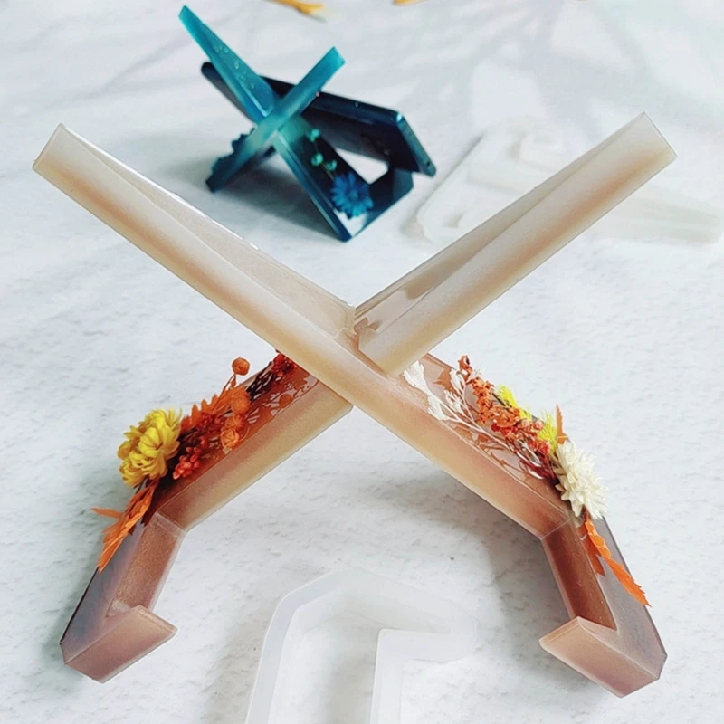 DIY Plate Display Stand Mold Display Stand Resin Casting molds Easels Plate Mold for Unique DIY Plate Stand Display Mold