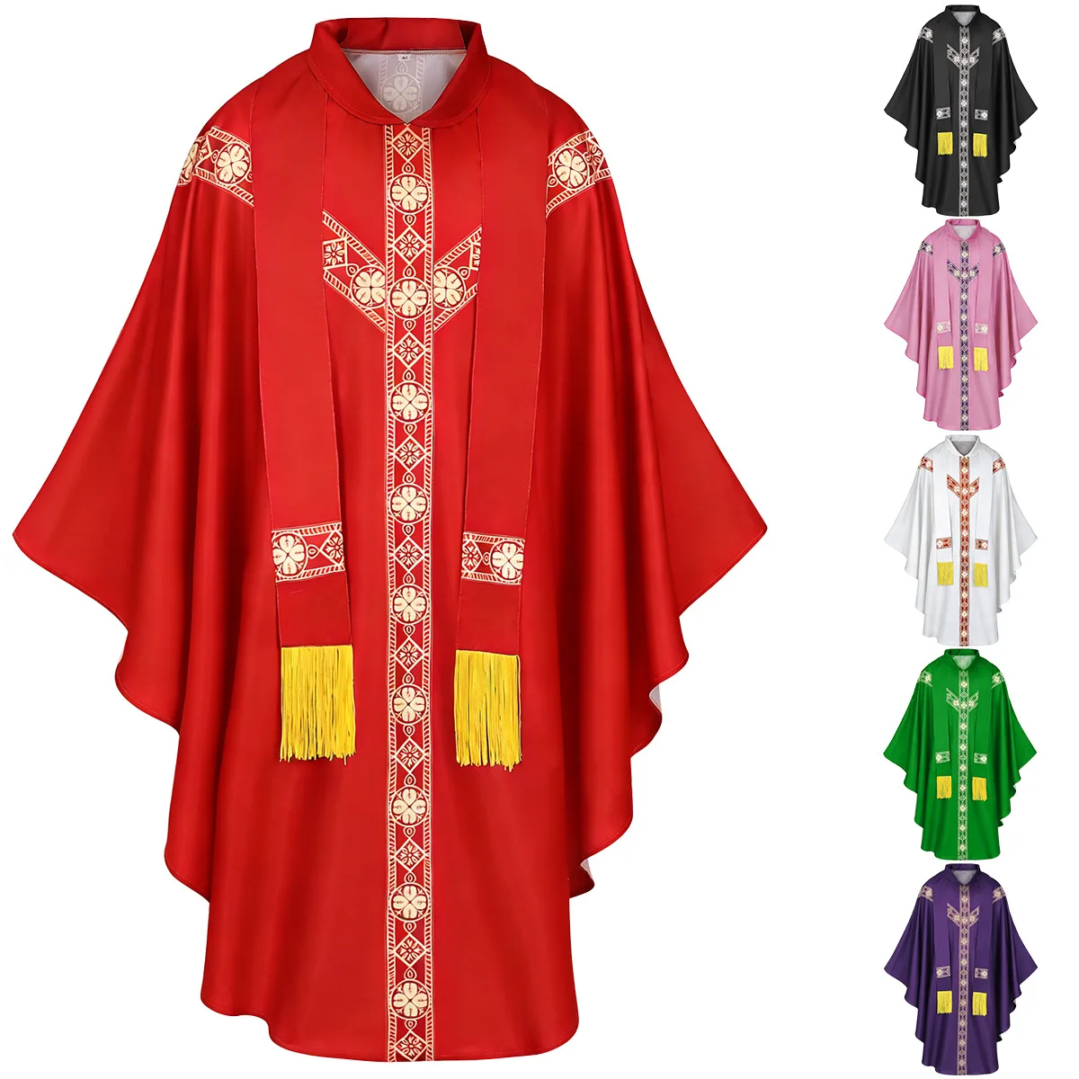 chasuble-de-pretre-pour-halloween-vetement-liturgique-catholique-robe-de-messe-avec-pompon-costume-de-clerge-pour-hommes-et-femmes
