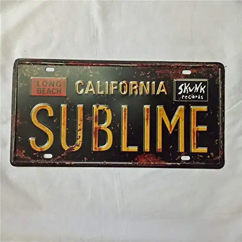 FemiaD 6 X 12 Novelty Funny Sign Sublime California Vintage Metal Tin Sign Wall Sign Plaque Poster for Home Bathroom