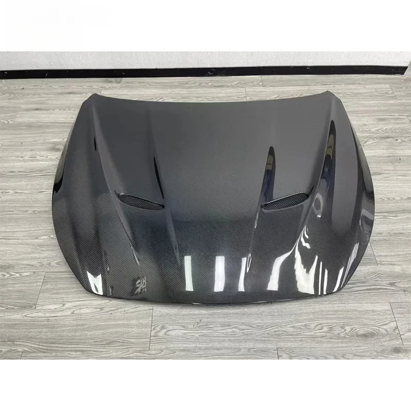 Exterior Parts Dual Vent Carbon Fiber Engine Hood Compatible With Q50 Q50L 2015-2023