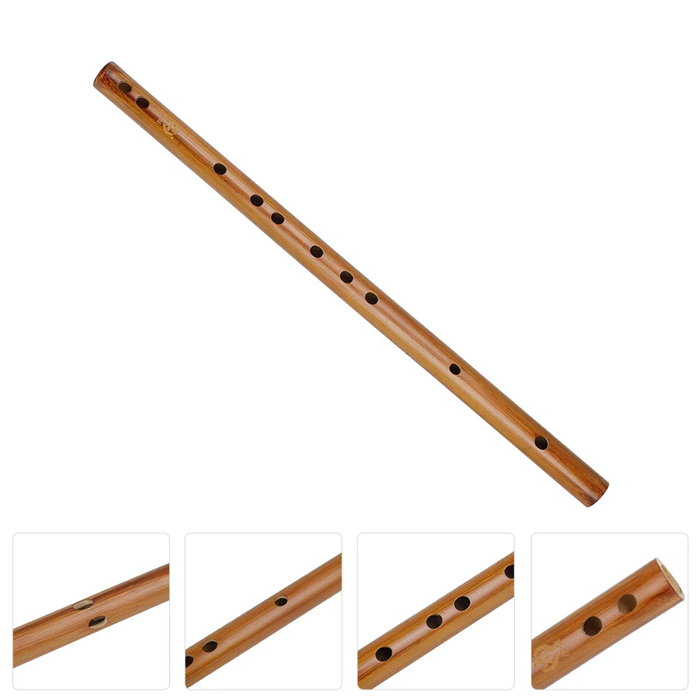 

Kids Musical Instruments Bamboo Flute Clarinet Small Flutes - Brown Wooden Child