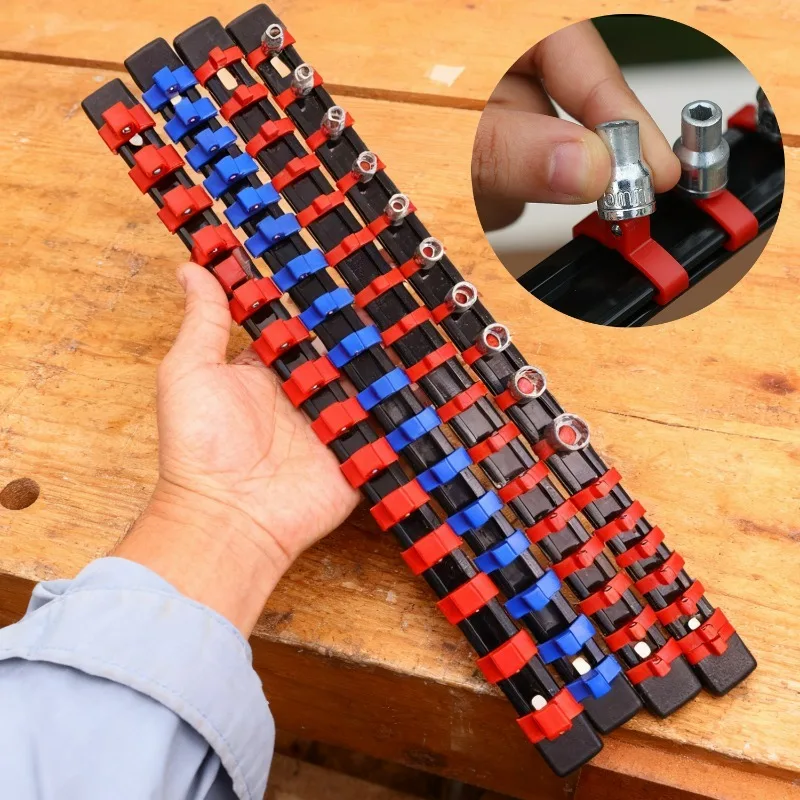 360 °   Organizador de enchufes de plástico ajustable giratorio, enchufes de riel Universal, soporte deslizante, herramienta de manga, soporte de llave de pared para el hogar