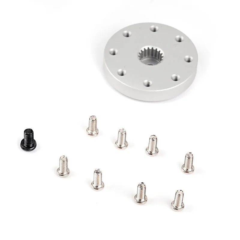 5 pezzi/10 pezzi in alluminio 18T servo corna bracci a disco tondo in metallo per auto/droni RC adattatore scanalato durevole lavorato a CNC