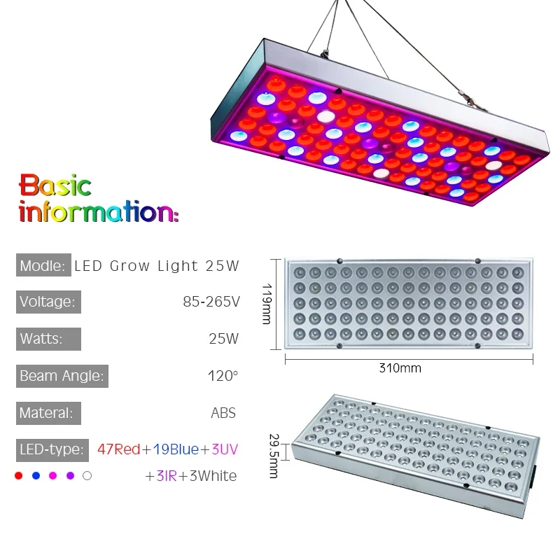 실내 식물 꽃 모종용 LED 성장 패널 조명, 전체 스펙트럼, 식물 성장 조명, 식물 램프 전구, 25W, 45W, 110V, 220V, 1 개, 2 개