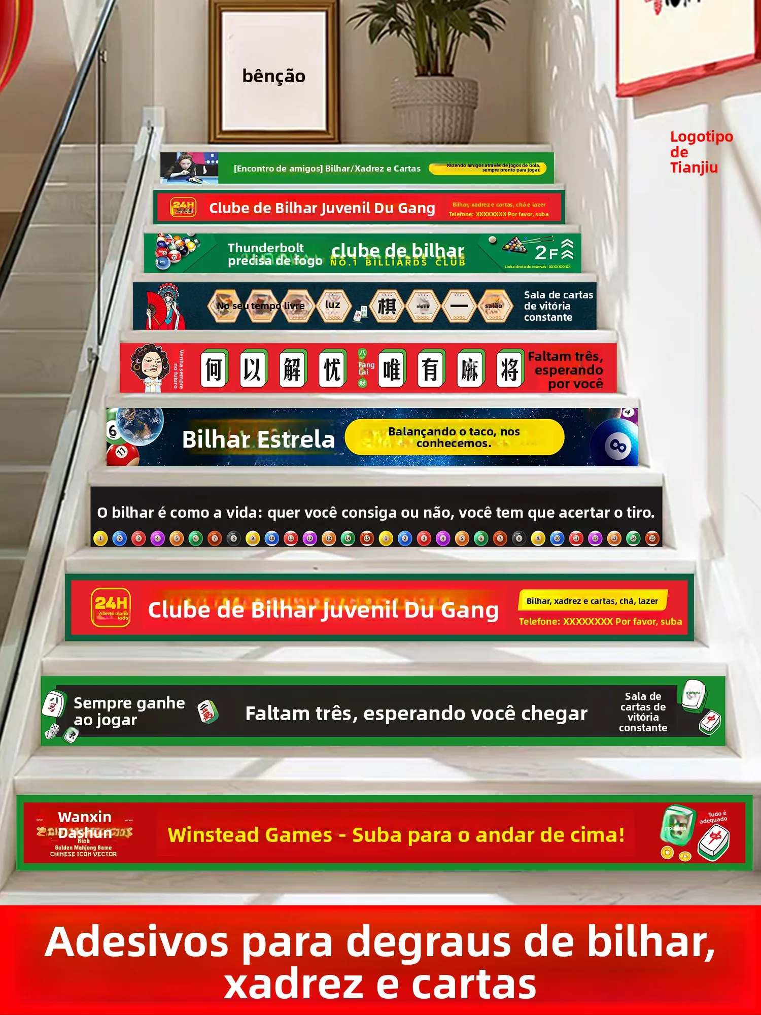 adesivo-de-parede-impermeavel-para-salao-de-bilhar-e-sala-de-poker-escada-por-favor-entre-no-segundo-andar-material-pvc
