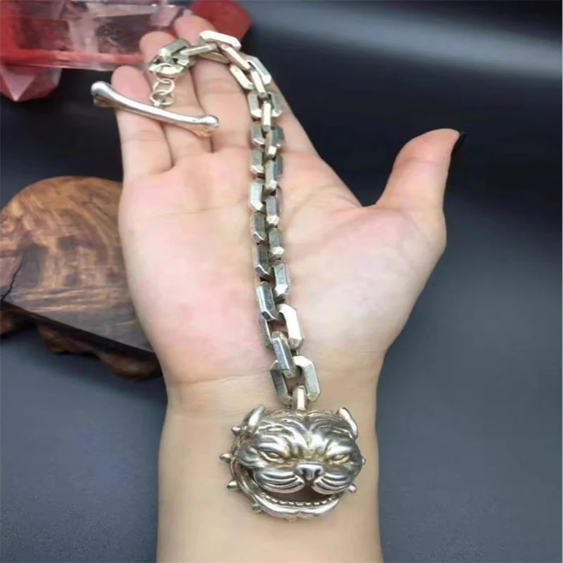 

Little Fairy/Tibetan Silver Animal Head Attract Wealth Ward Off Evil Spirits Bracelet Personalized Jewelry Men Women Couple Gift