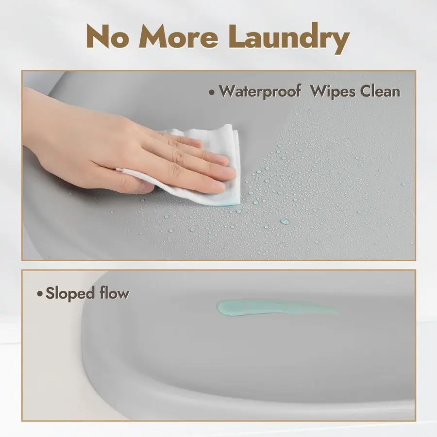 وسادة تغيير حفاضات الأطفال قابلة للمسح مع حزام أمان قابل للإزالة، سهلة التنظيف ومضادة للانزلاق ومقاومة للماء، وسادة تغيير لخزانة الملابس والسرير