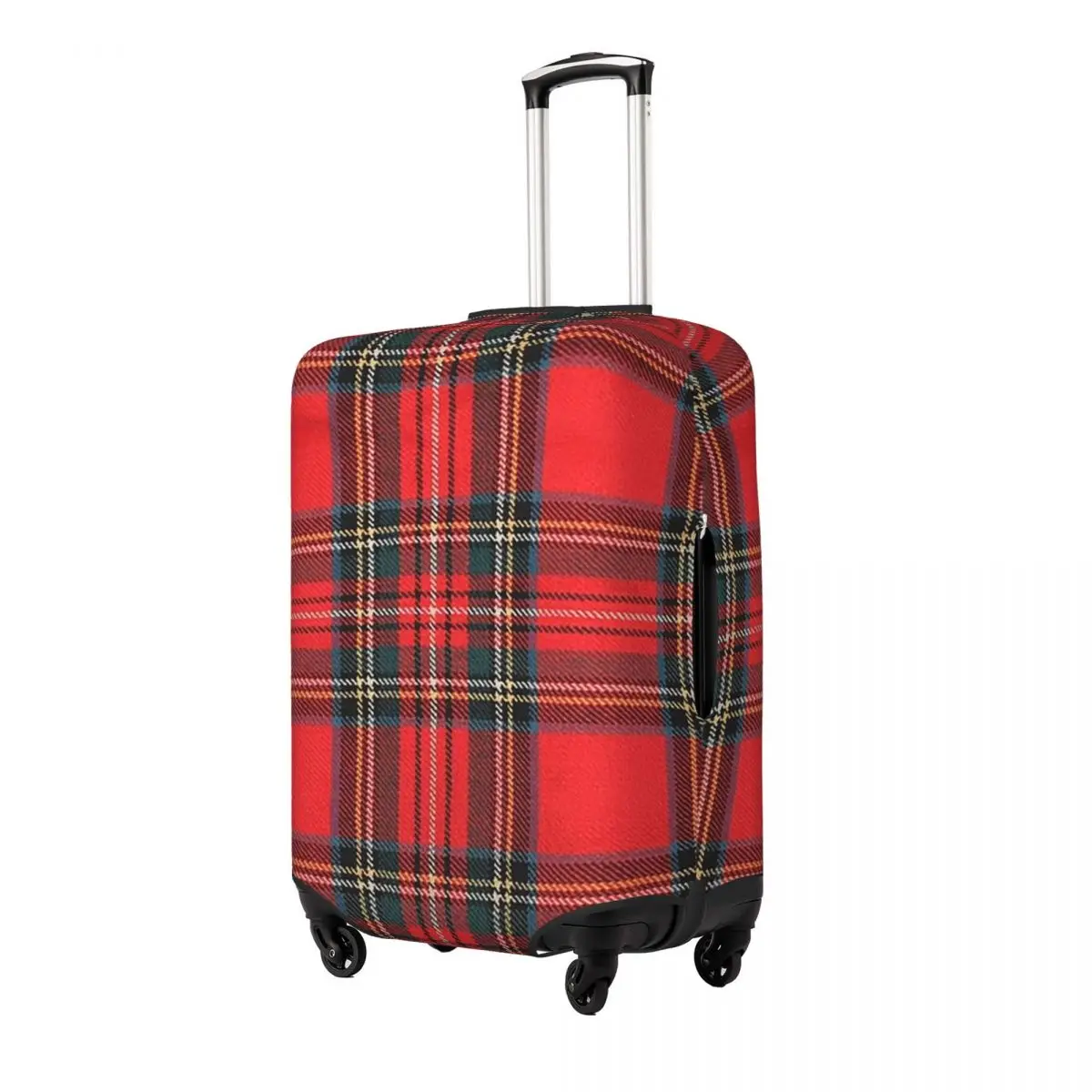 

Royal Stewart Tartan Suitcase Cover Protection Elastic Travel Luggage Protector Covers for 18-32 Inch