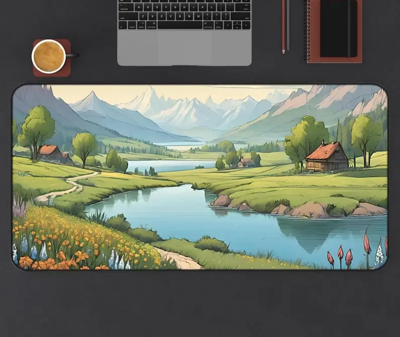 

Весенний пейзаж, природный пейзаж, коврик для мыши, резиновый противоскользящий, моющийся, коврик для настольной клавиатуры компьютера, печать высокой четкости