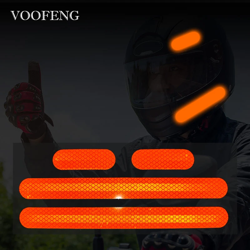 

VOOFENG High Visibility Helmet Engineer Grade Reflective Sticker Waterproof Waring Safety Mark Night Self-Adhesive Decoration