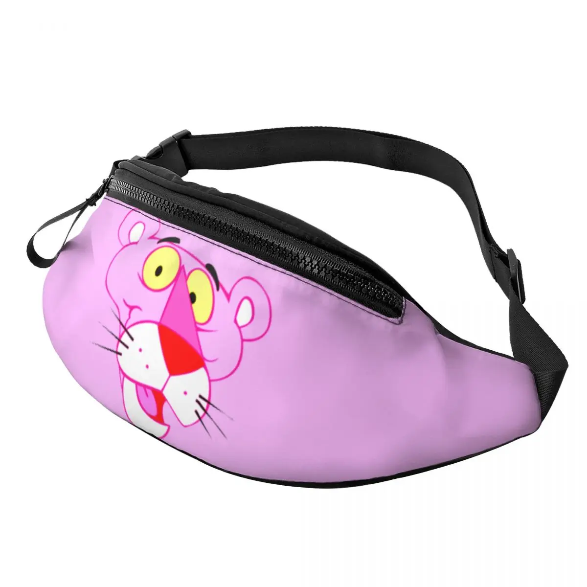 

Custom Panthers Fanny Pack Men Women Casual Cartoon Crossbody Waist Bag for Traveling Phone Money Pouch