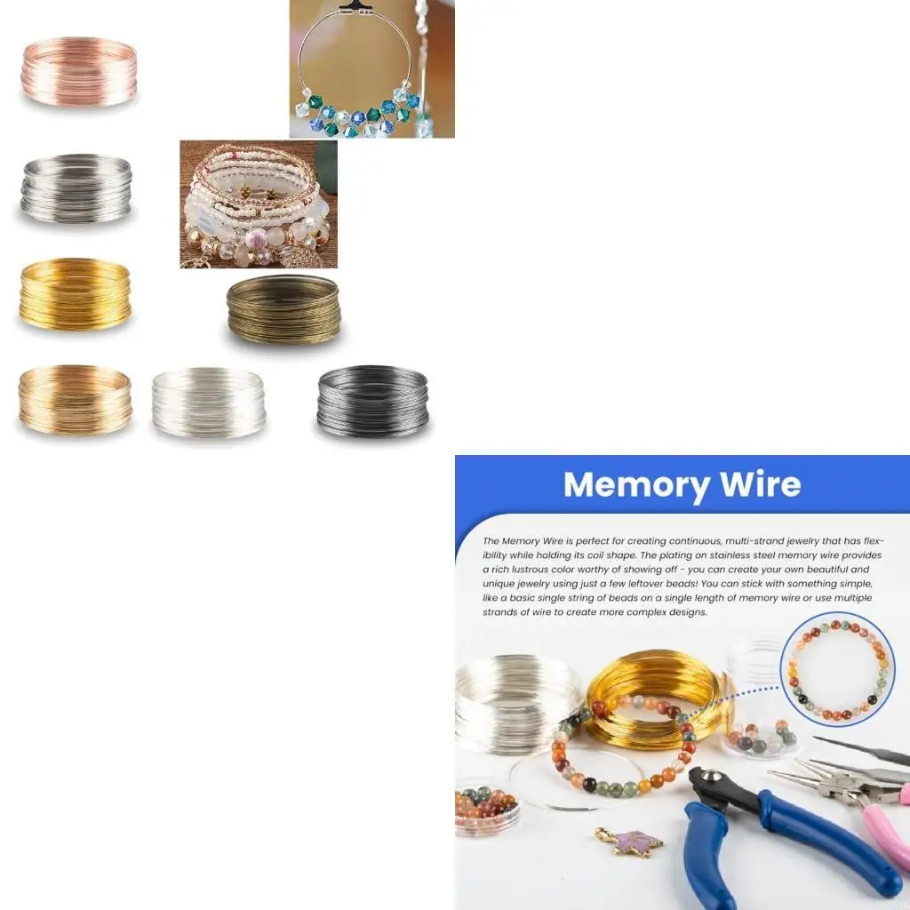 195C 1Roll Metal Wire Memory Steel Wire for Jewelry Making DIY Beading Bracelet Earrings Findings Bangles Necklace Accessories