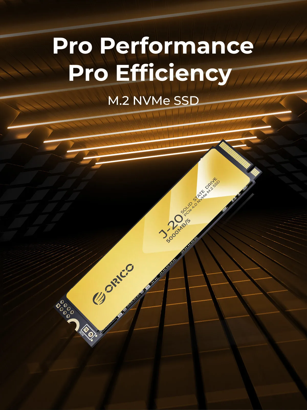 Imagem -02 - Orico-unidade Interna de Estado Sólido Chave M.2 m Pcie 4.0 Nvme Gen4 x4 2280 mm Ssd com Colete Cooling para Criadores de Conteúdo