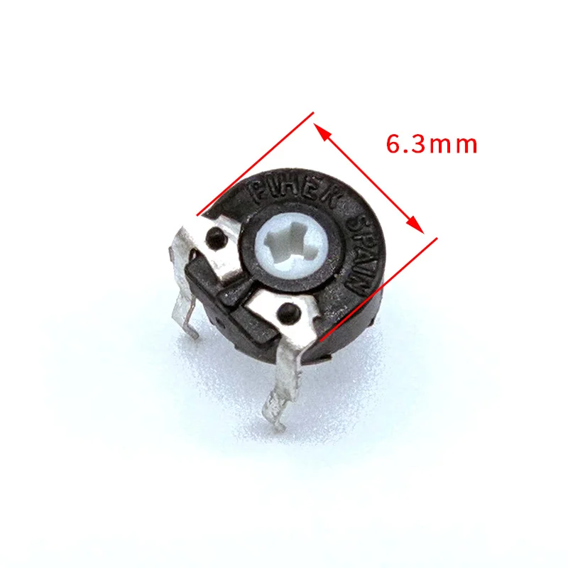 10 pcs PIHER Spain adjustable potentiometer PT06 horizontal cross slot hole 3K/50K/100K/200K/500K/1M/5M