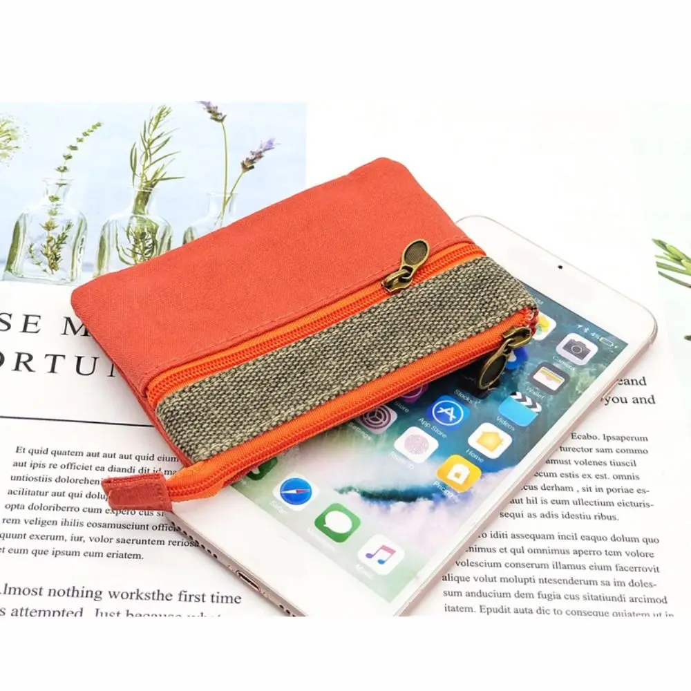 Durable Cotton Coin Purse Portable Change Money Organizers Card Bag Women