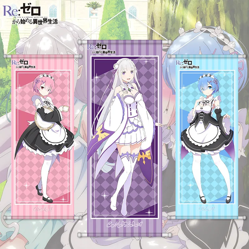 Anime Re:Life in A Different World From Zero Rem Ram Emilia Beatrice Poster Leinwand Wandkunst Bilder Dekor Geburtstagsgeschenk – Detail 1