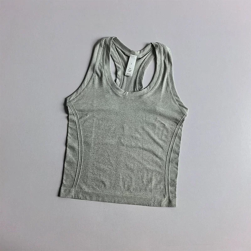 Sportliche Damen-Yoga-Top mit Racerback, schnelltrocknend, einlagig, schmal geschnitten, elastisch, Fitness-Oberteil, ohne integrierten BH, ideal für Pilates-Training. – Detail 11