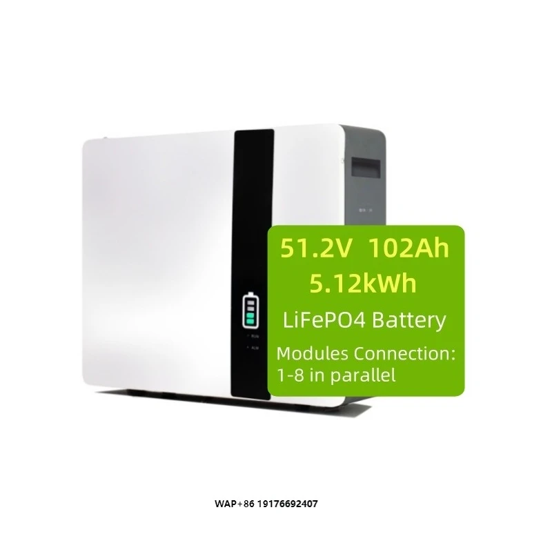 Low Voltage 51.2V 102Ah Lifepo4 Battery Cell Wall Mounted Solar Energy Storage Lithium Ion Pack