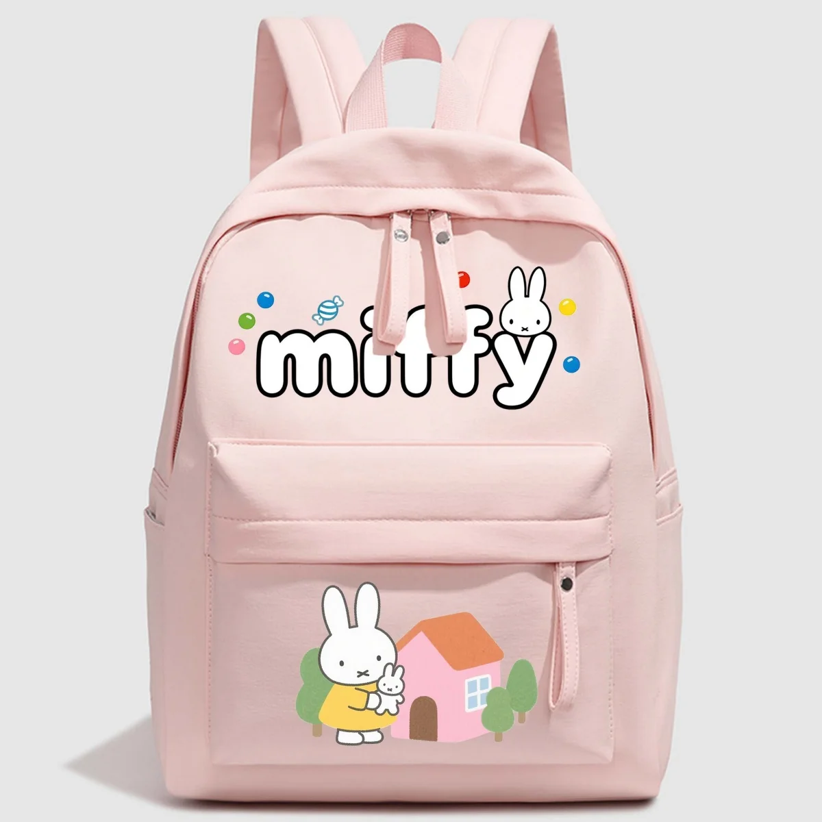 Nieuwe Miffy-rugzak voor meisjes trendy rugzak met grote capaciteit cartoon computertas student casual mode schattige reisrugzak